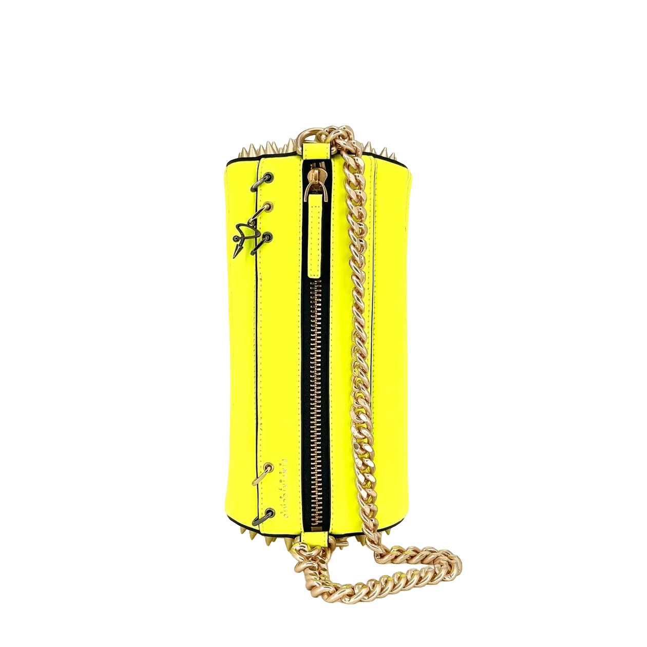 140E Tube Cross-body Bag in Yellow with Chain