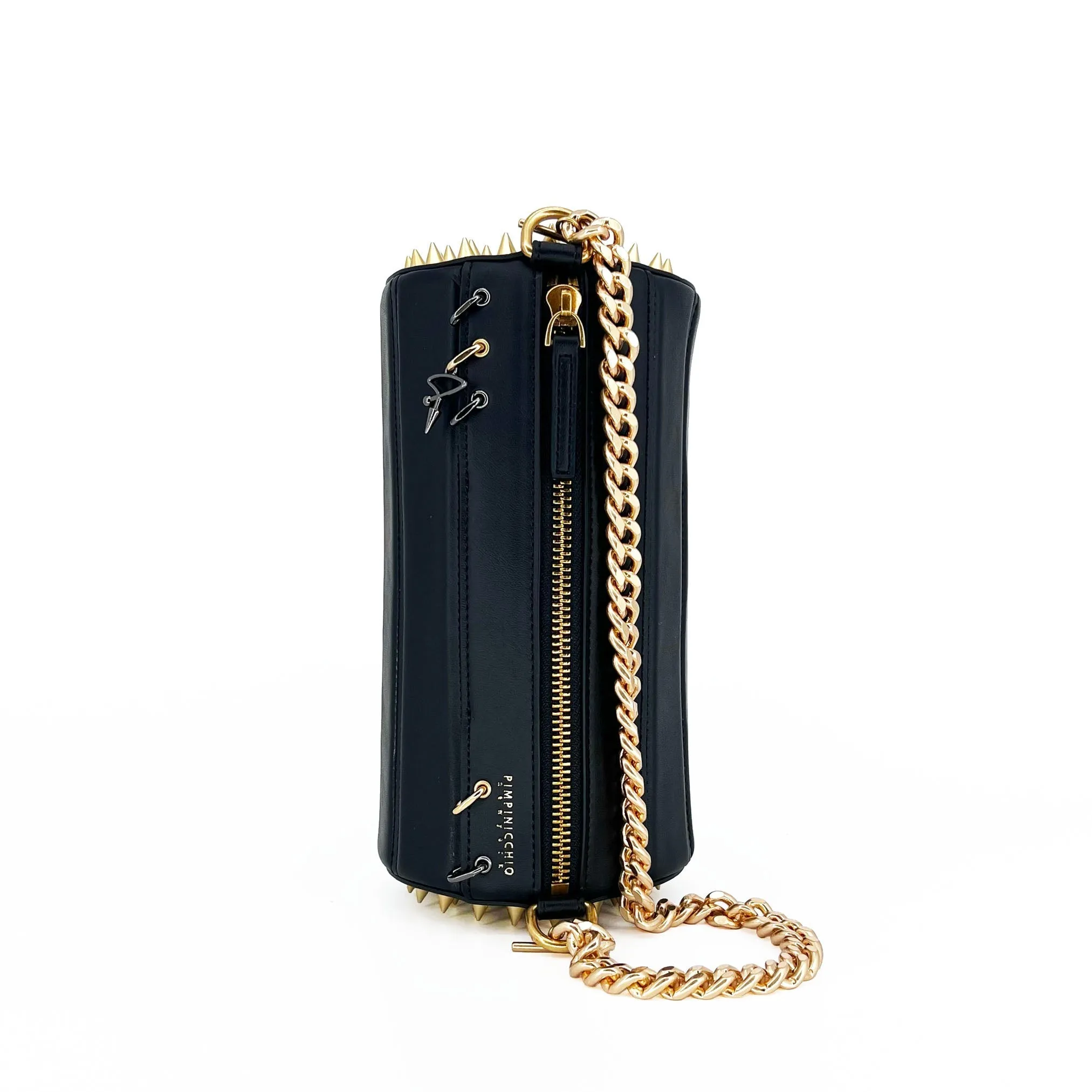 140E Tube Cross-body Bag in Yellow with Chain
