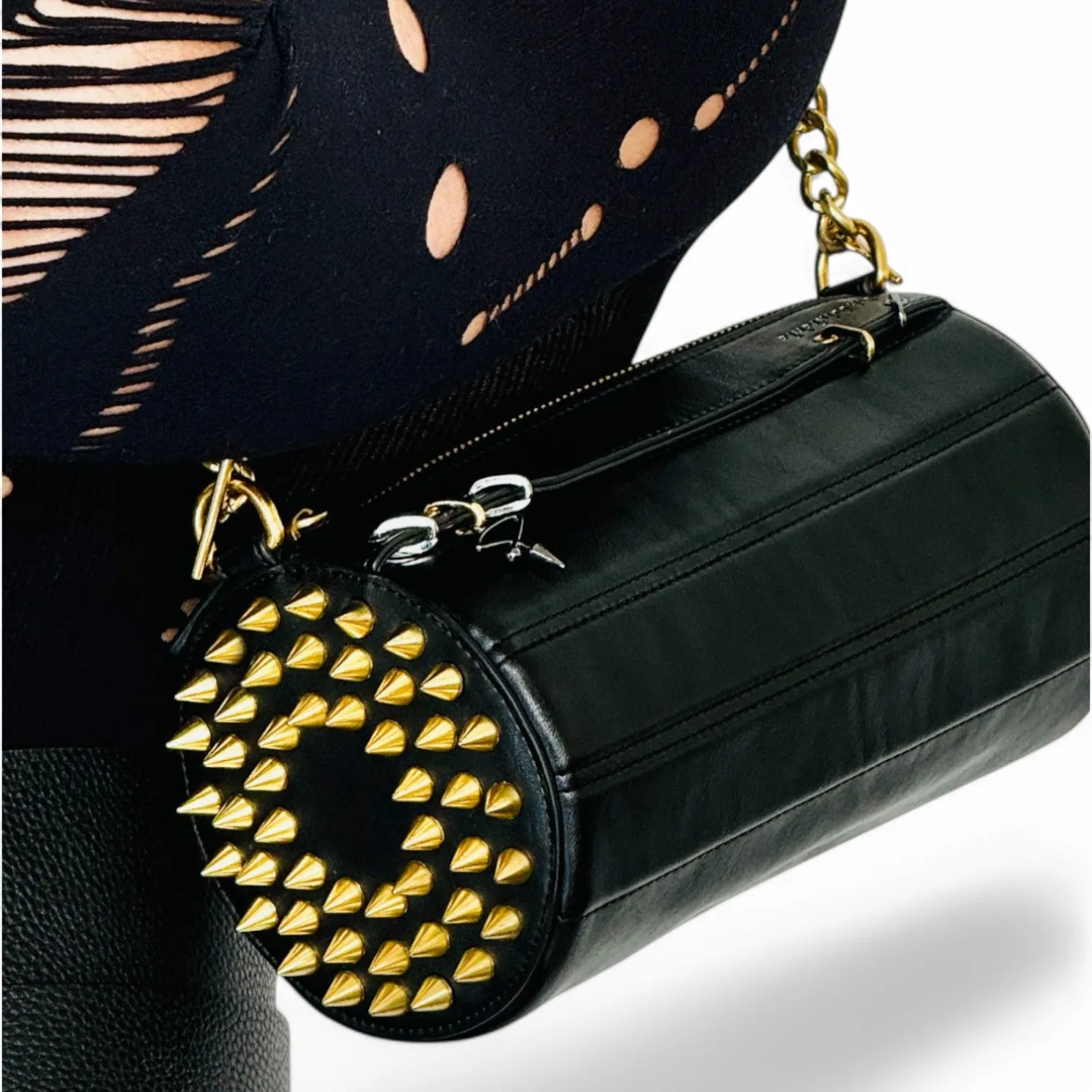 140E Tube Cross-body Bag in Yellow with Chain
