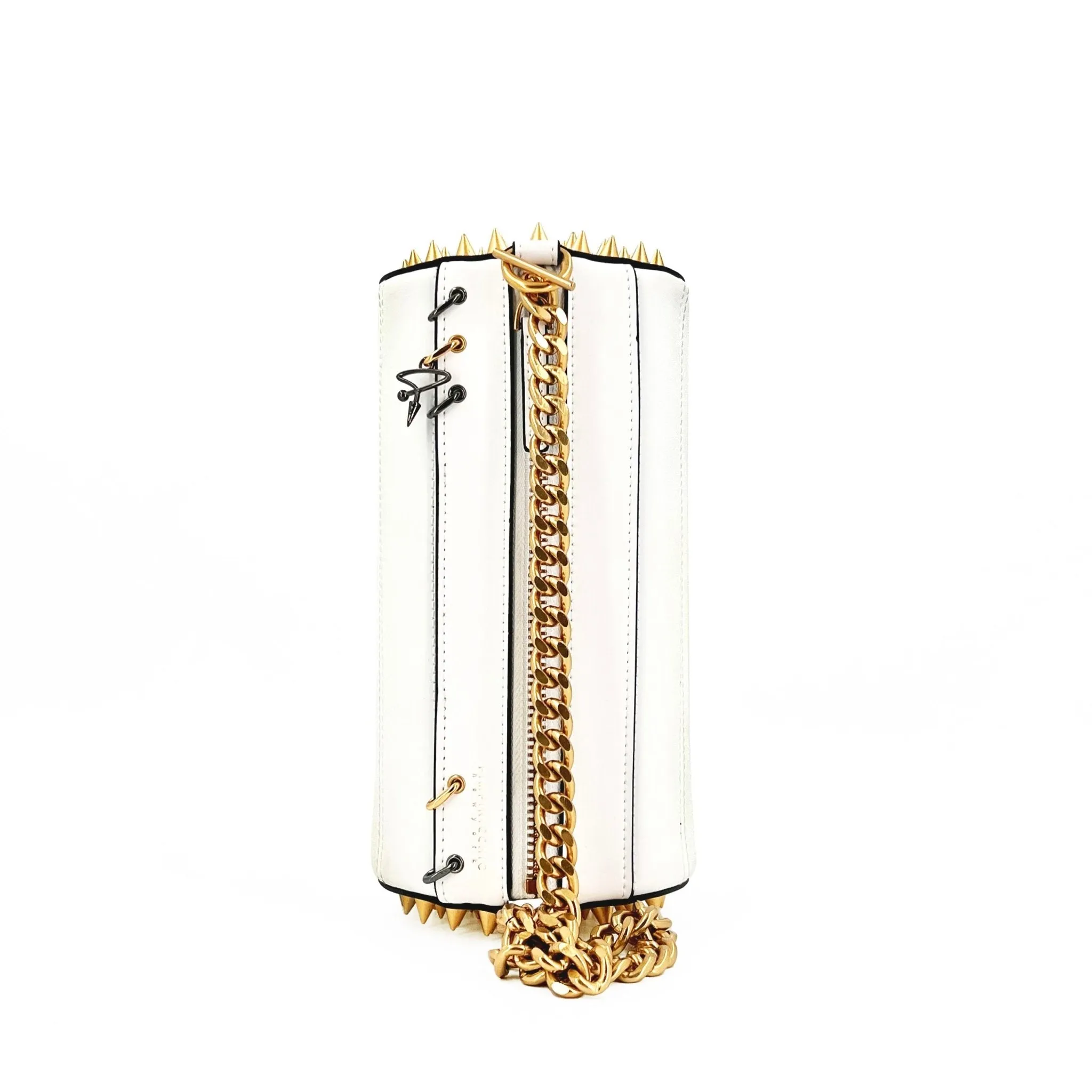 140E Tube Cross-body Bag in Yellow with Chain