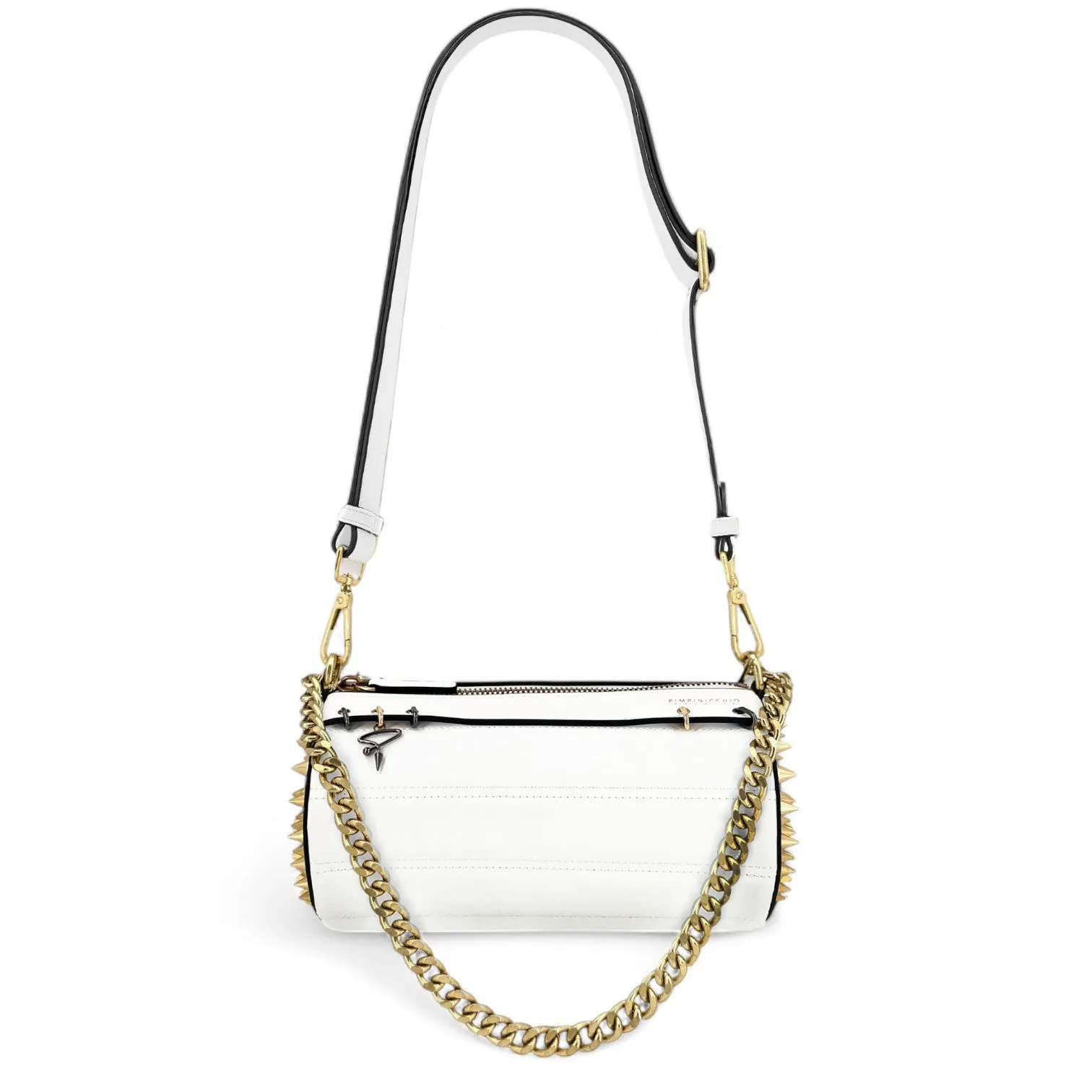 140E Tube Cross-body Bag in Yellow with Chain