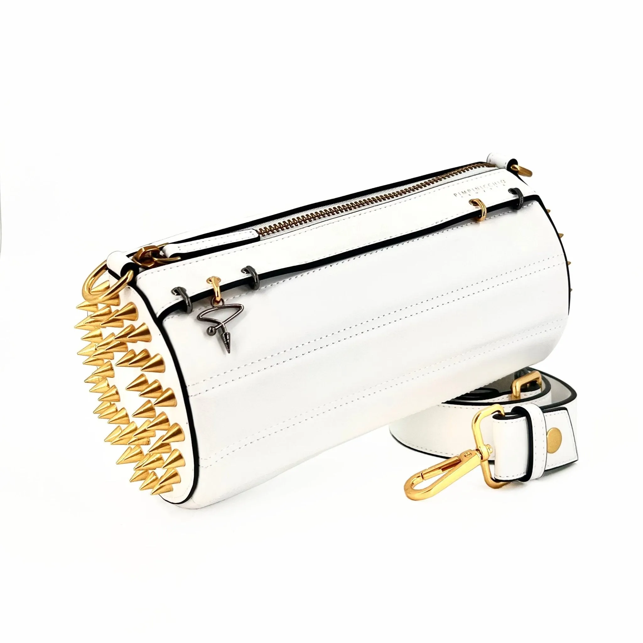 140E Tube Cross-body Bag in Yellow with Chain