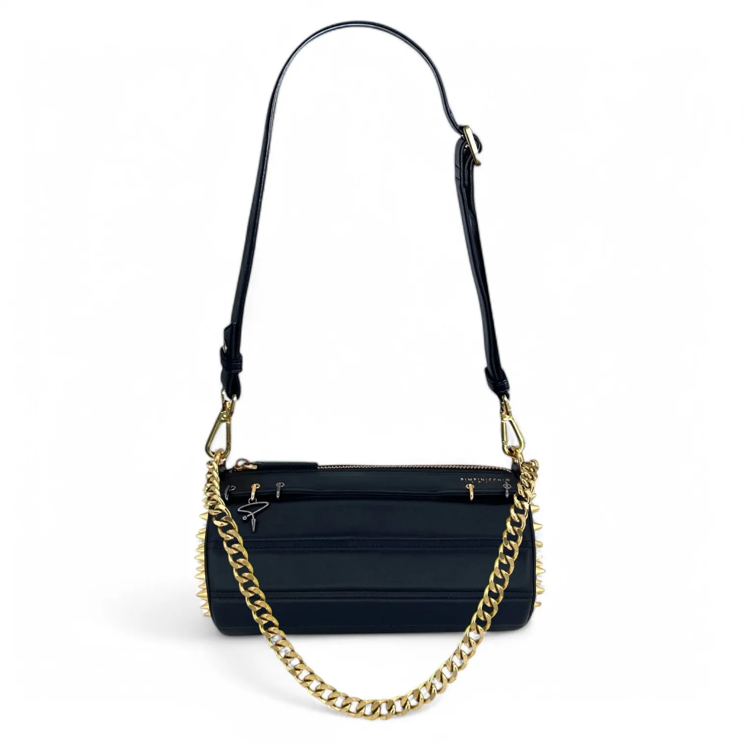 140E Tube Cross-body Bag in Yellow with Chain