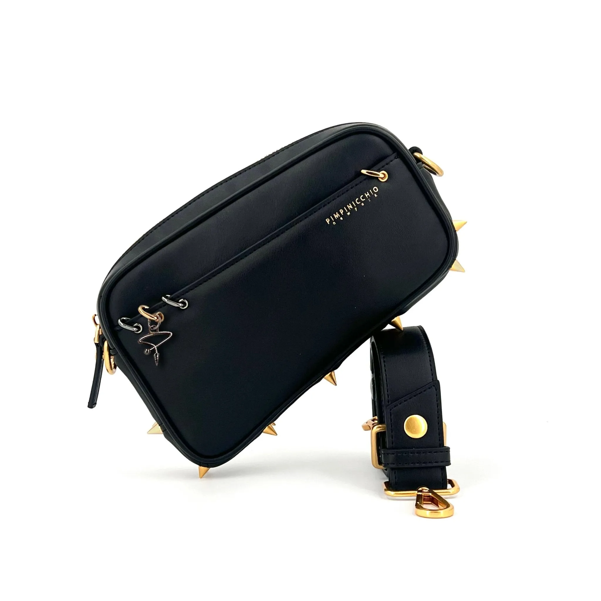 200W Asymmetrical Belt Bag In Black