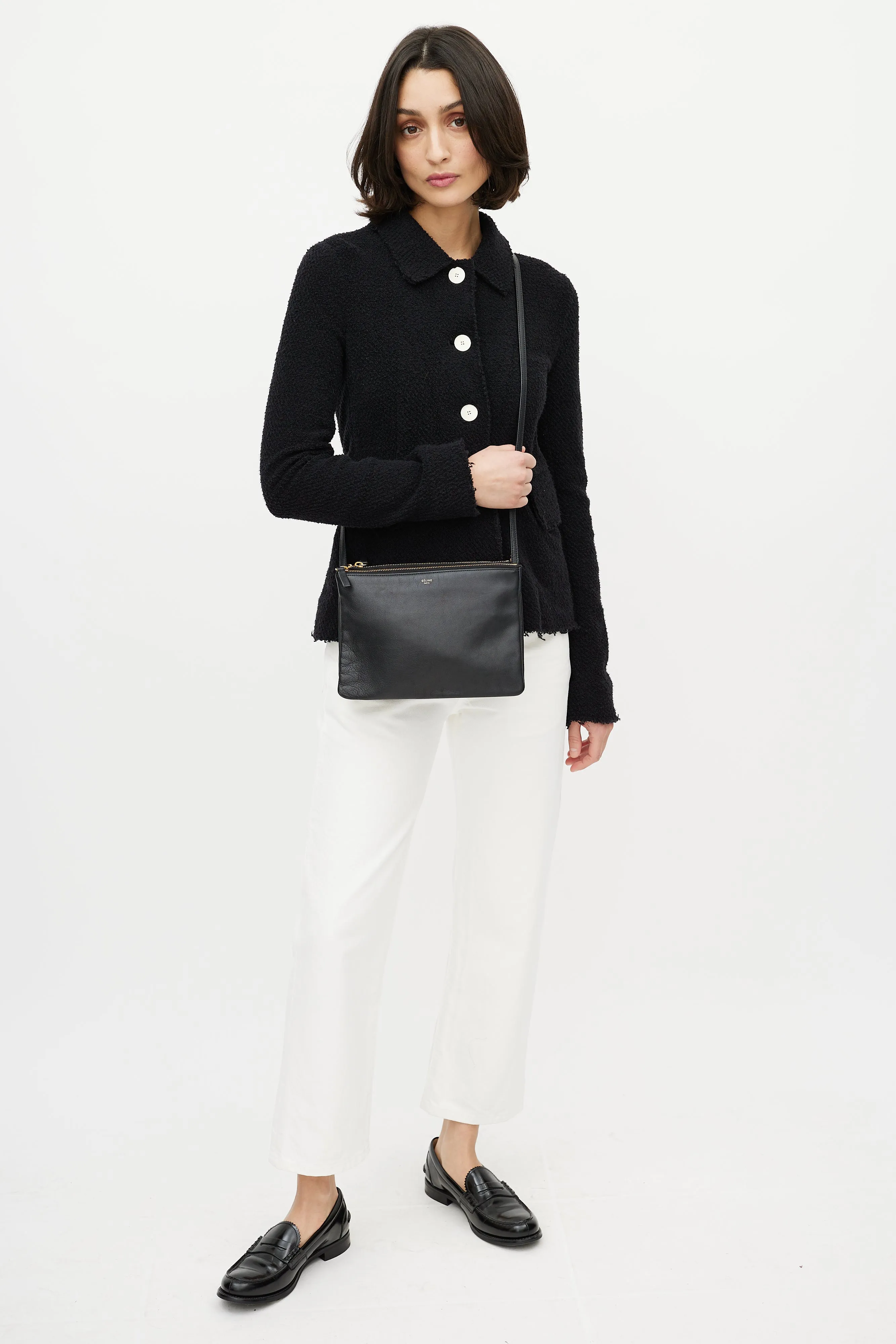2014 Black Large Trio Crossbody Bag