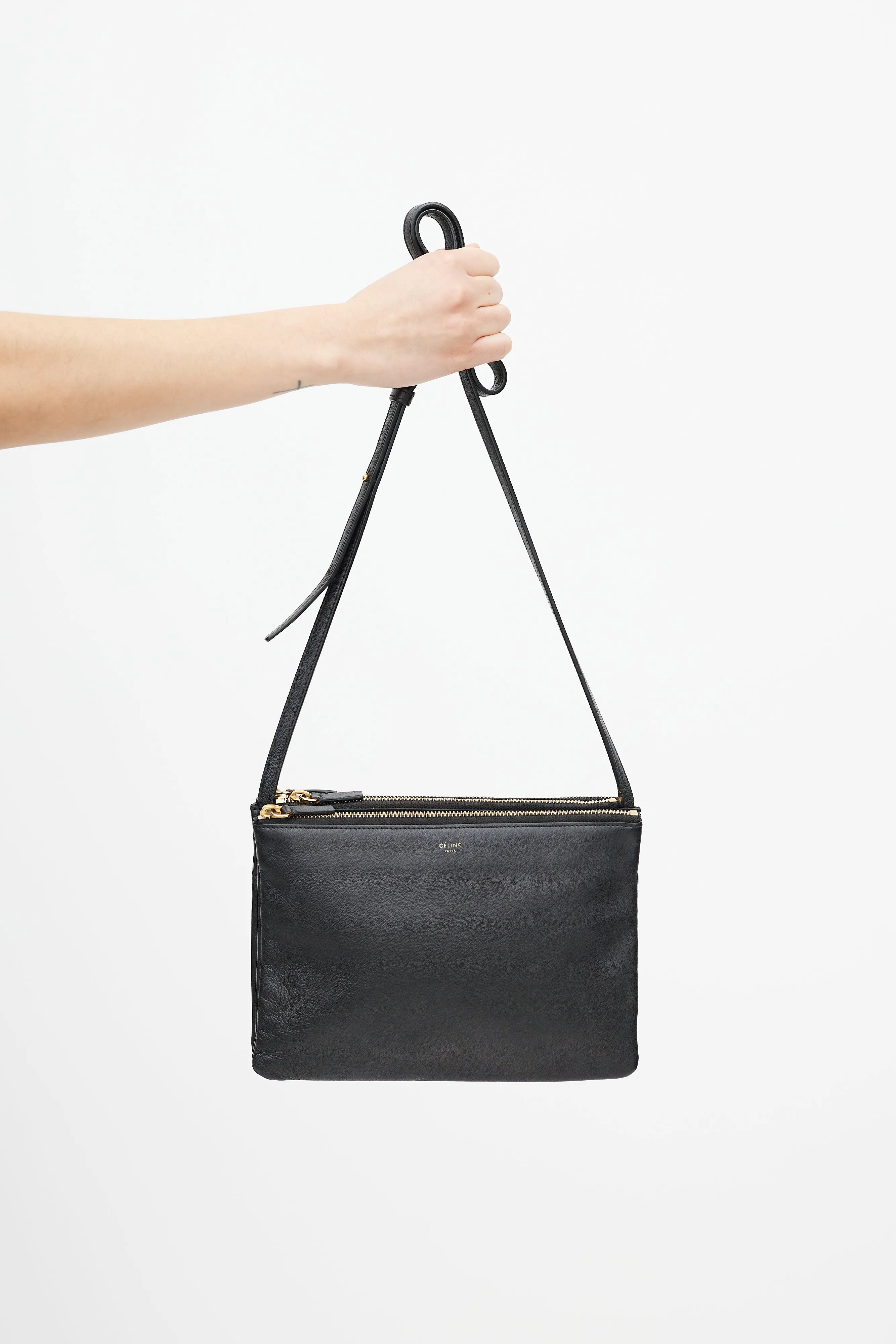 2014 Black Large Trio Crossbody Bag