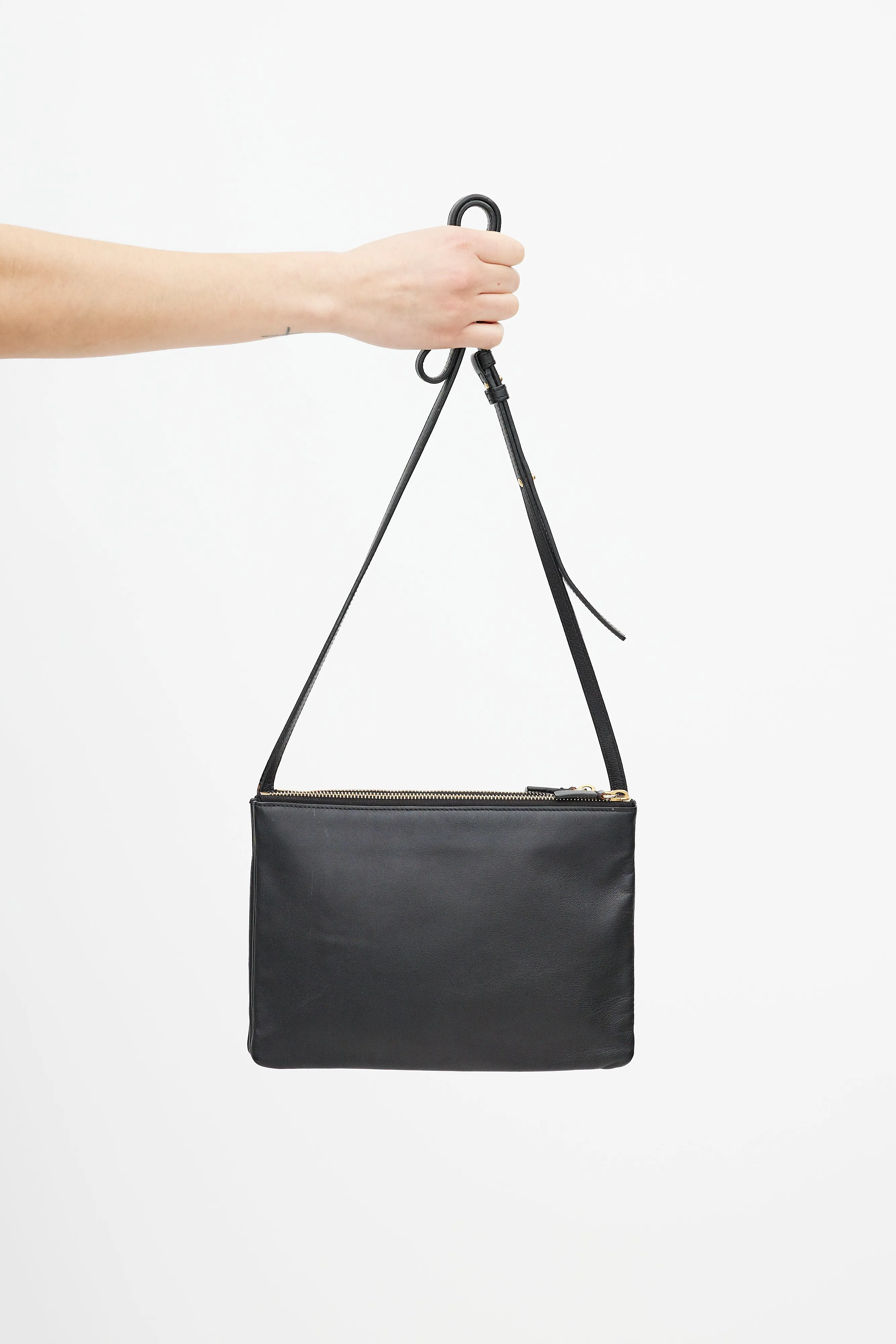 2014 Black Large Trio Crossbody Bag