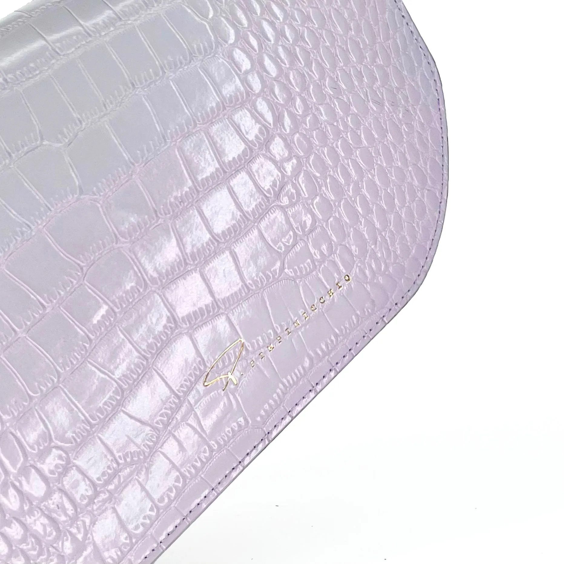 239E EMBROIDERED SIGNATURE SHOULDER BAG IN WHITE