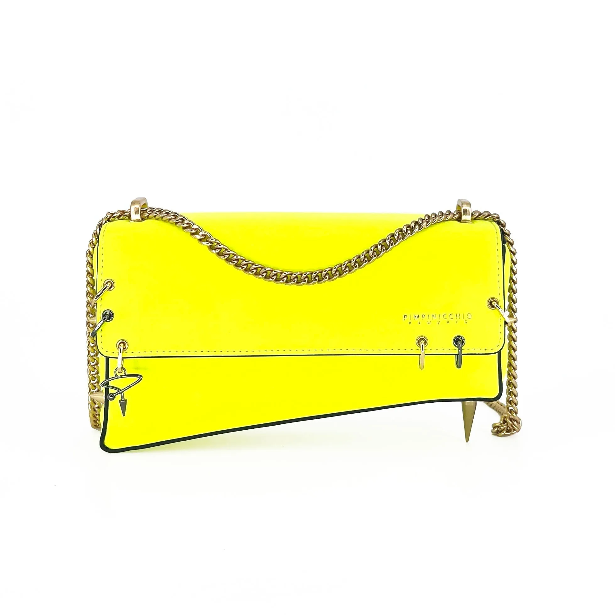 30H Asymmetrical Chain Bag in Black