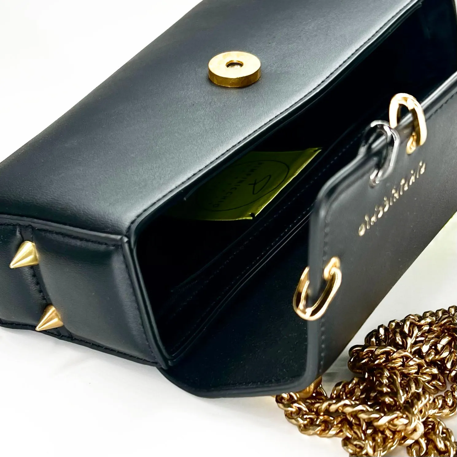 30H Asymmetrical Chain Bag in Black
