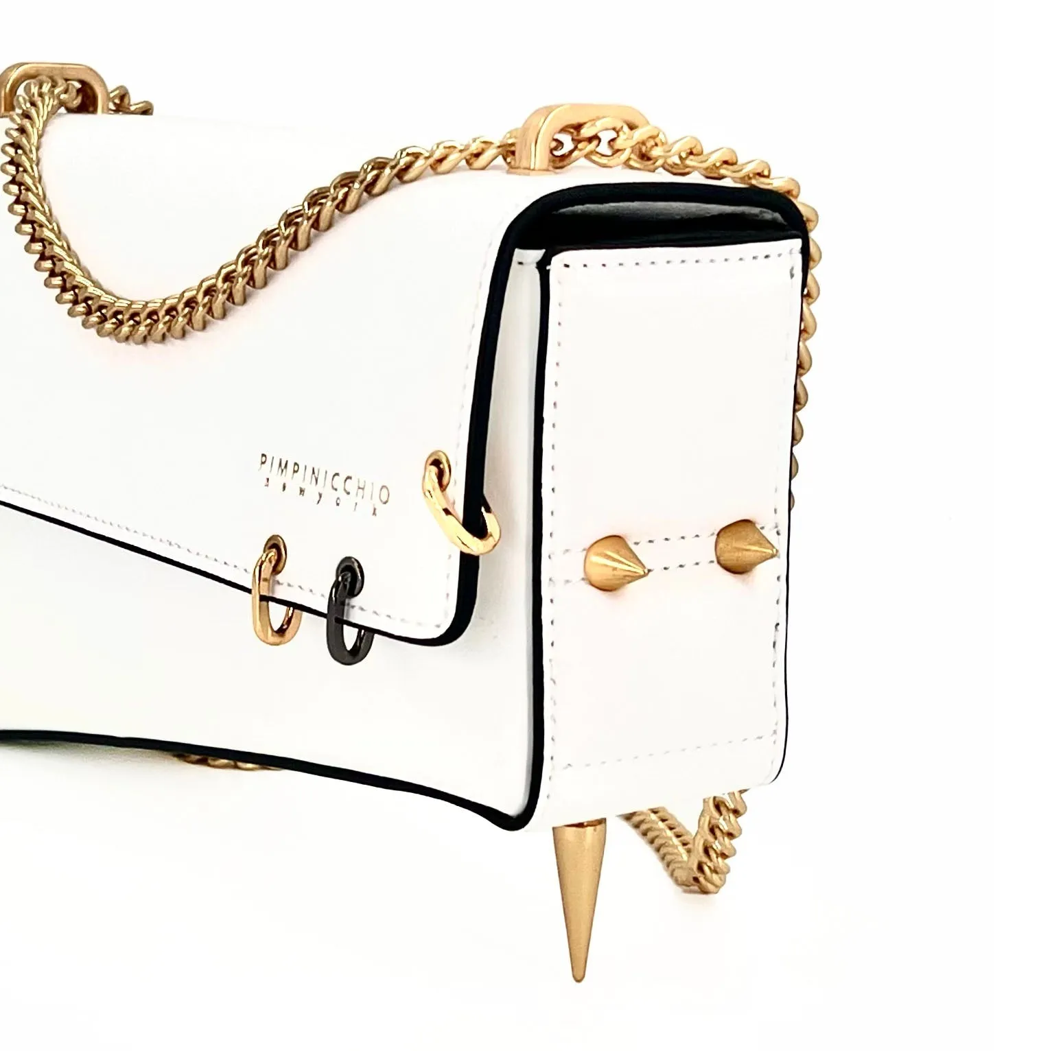 30H Asymmetrical Chain Bag in Black