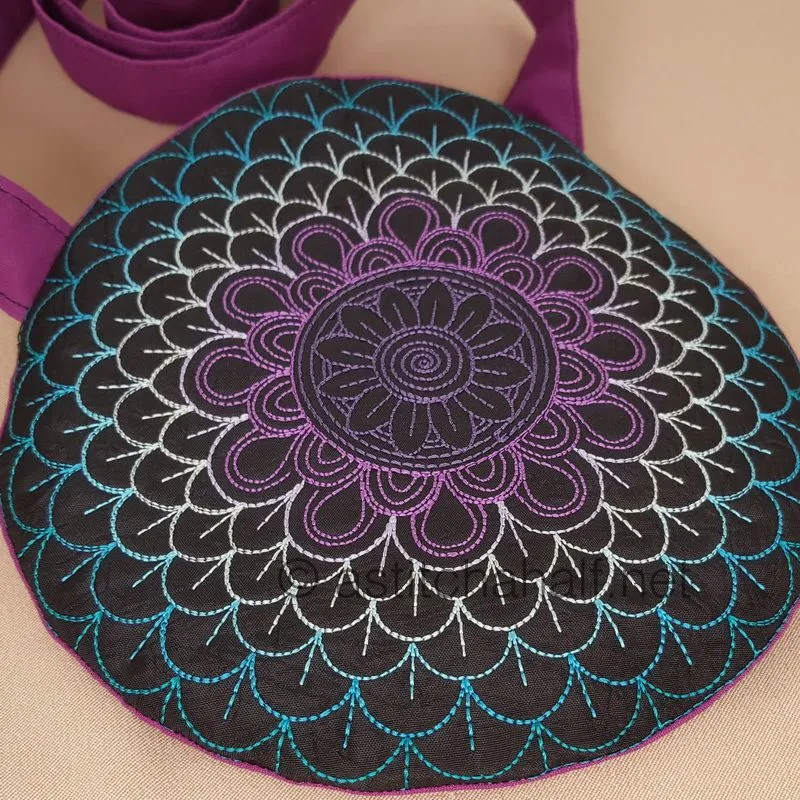 Aurora Borealis Round Cross Body Bag