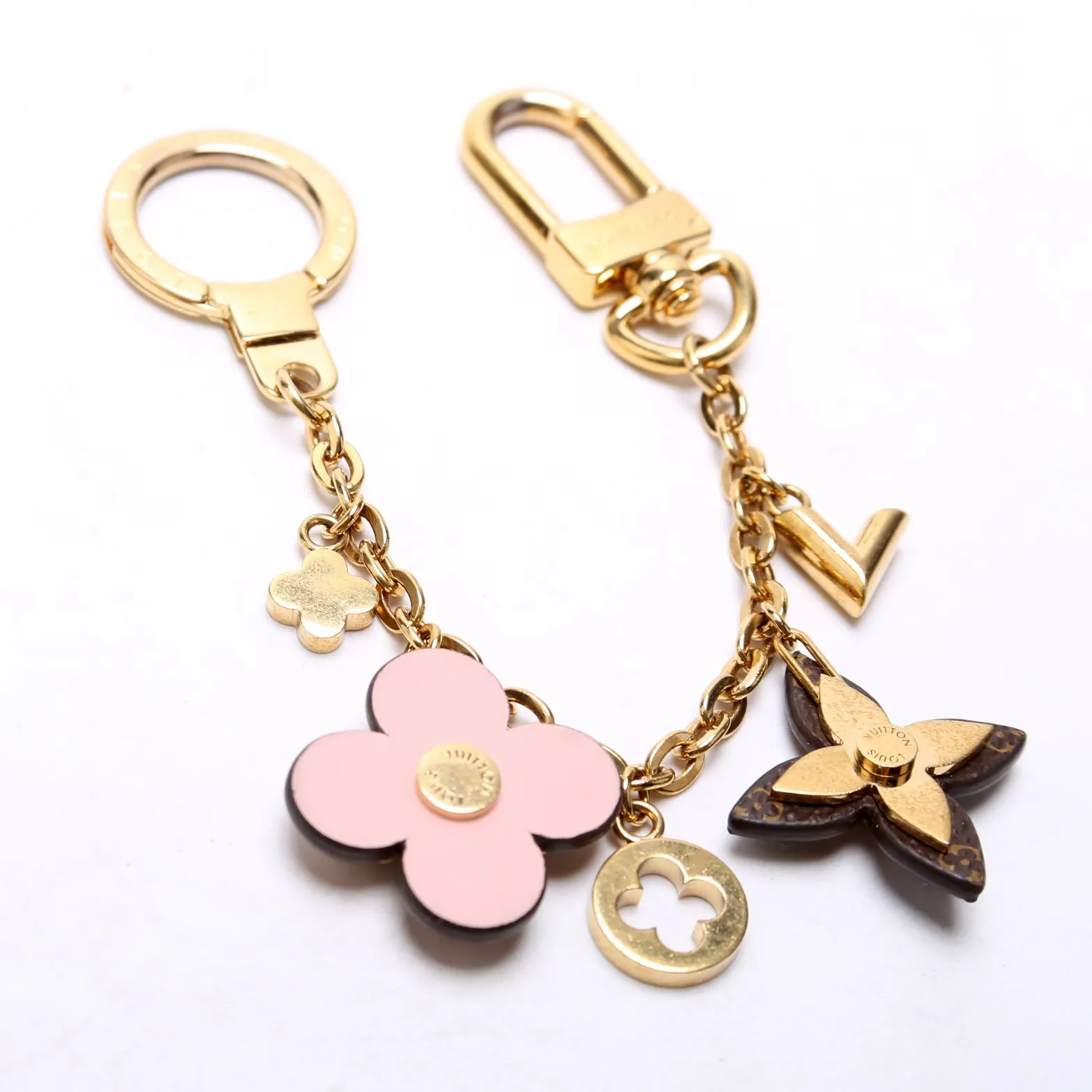 Blooming Flowers Chain Bag Charm Gold/Multicolor