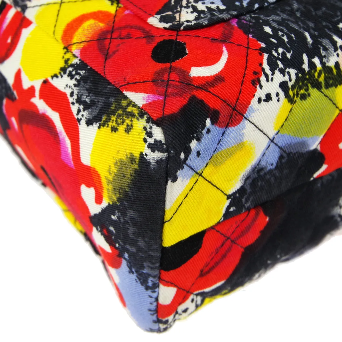 CHANEL 1997 watercolour floral printed Handbag 66428