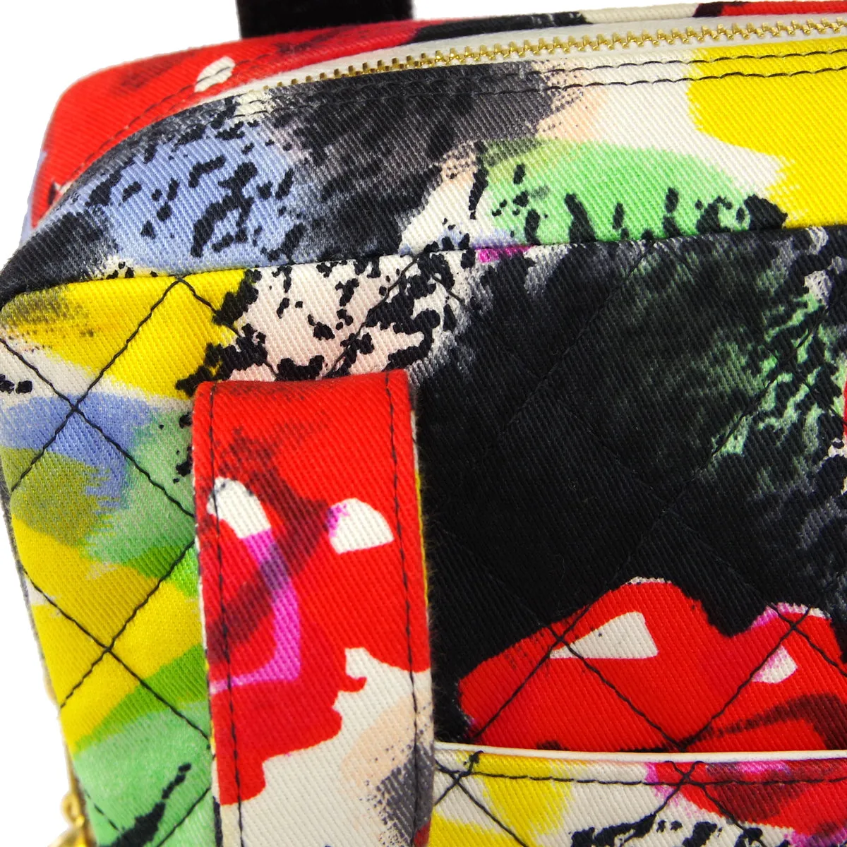 CHANEL 1997 watercolour floral printed Handbag 66428