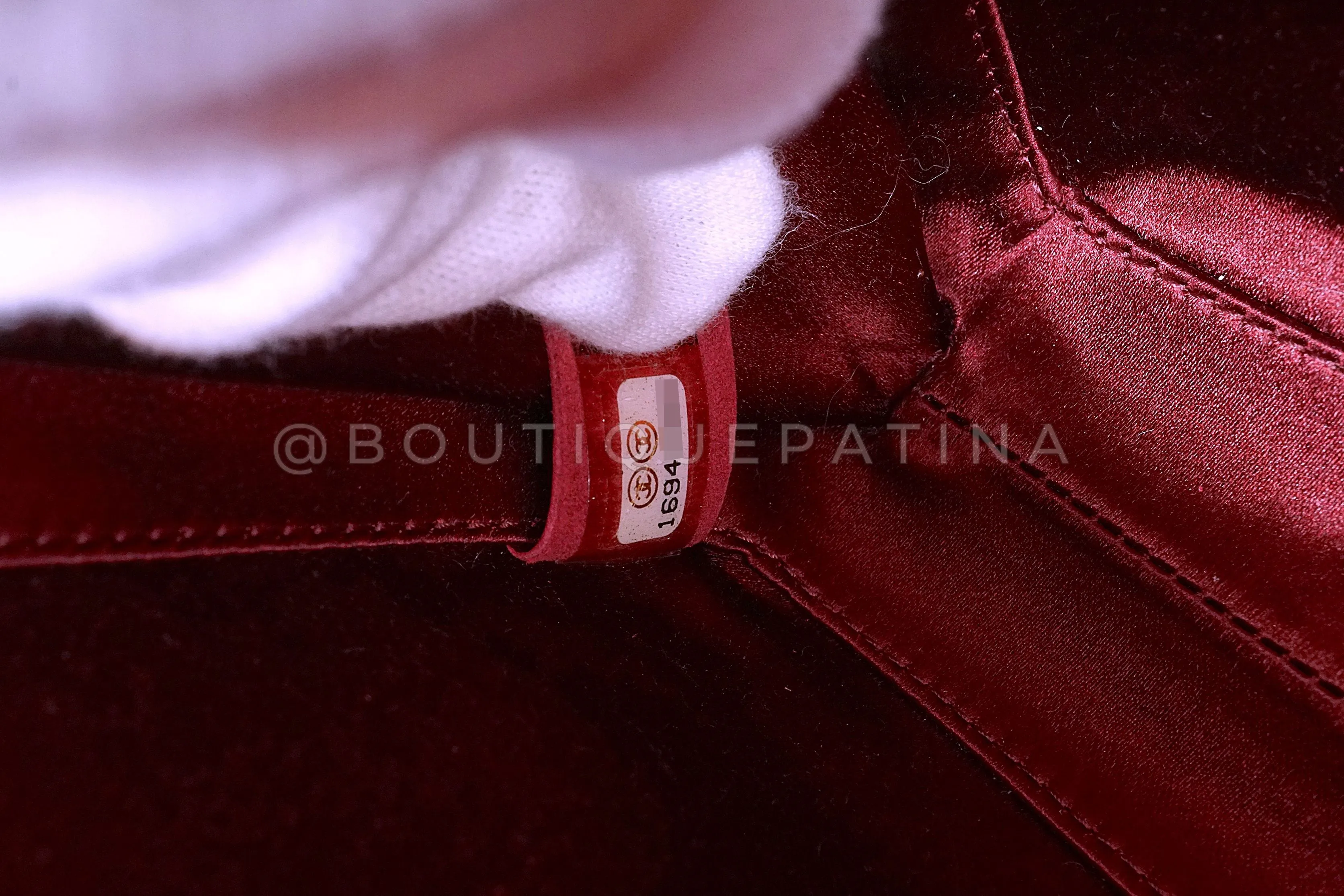 Chanel 2012 Bordeaux Burgundy Oversizsed Hard Quilted Chain Around Clutch Bag RHW
