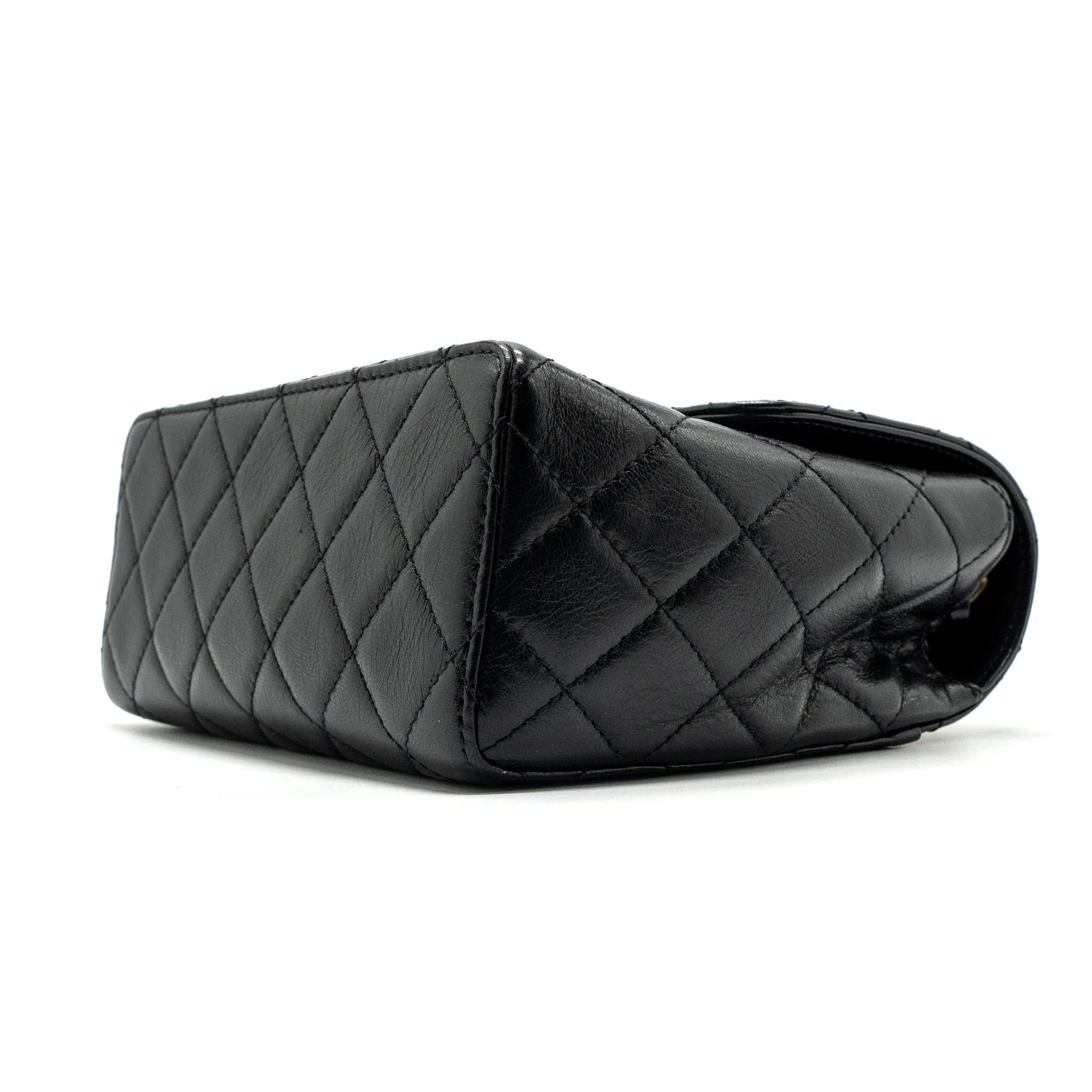 Chanel 22K retro new square large flap bag goatskin black GHW (microchip)