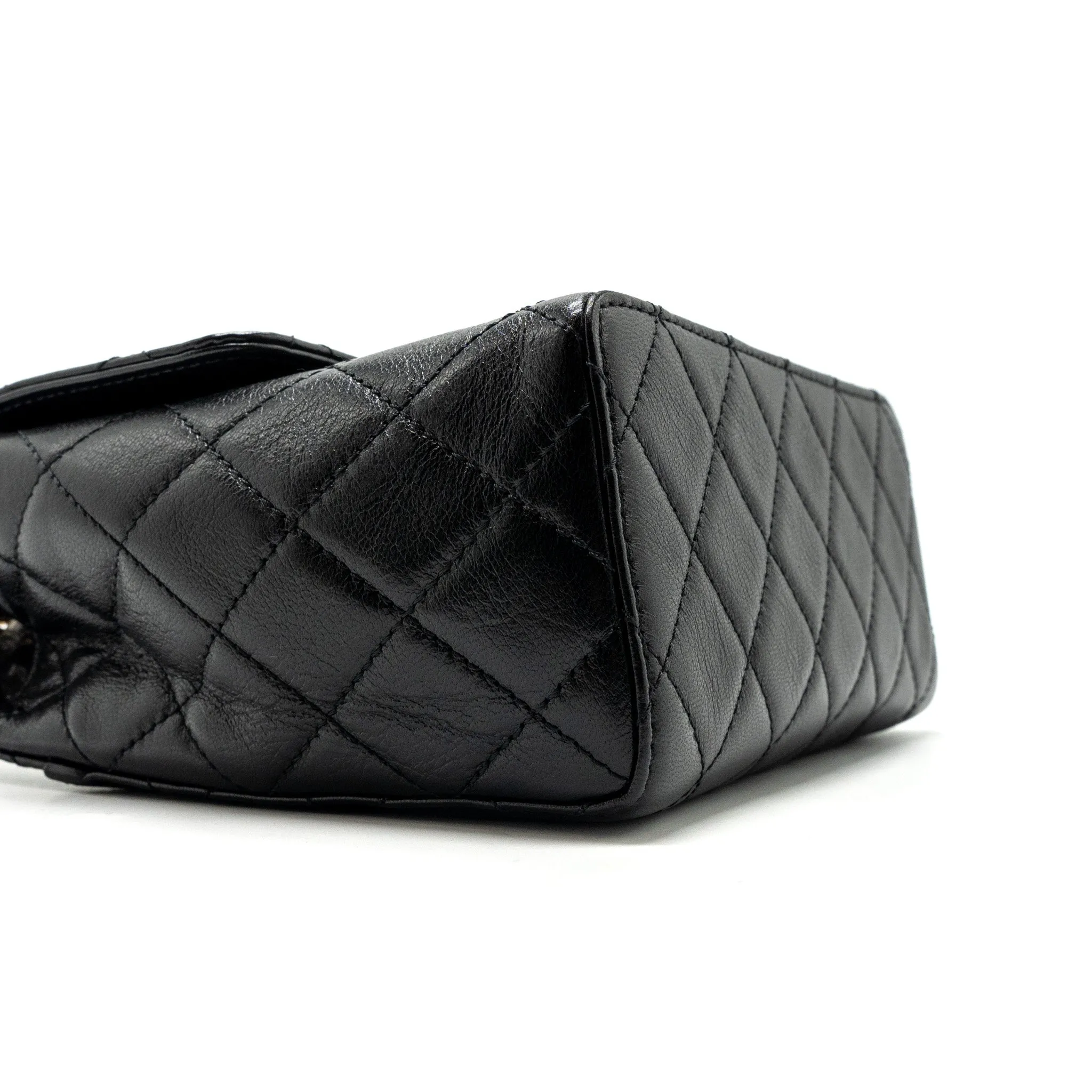 Chanel 22K retro new square large flap bag goatskin black GHW (microchip)