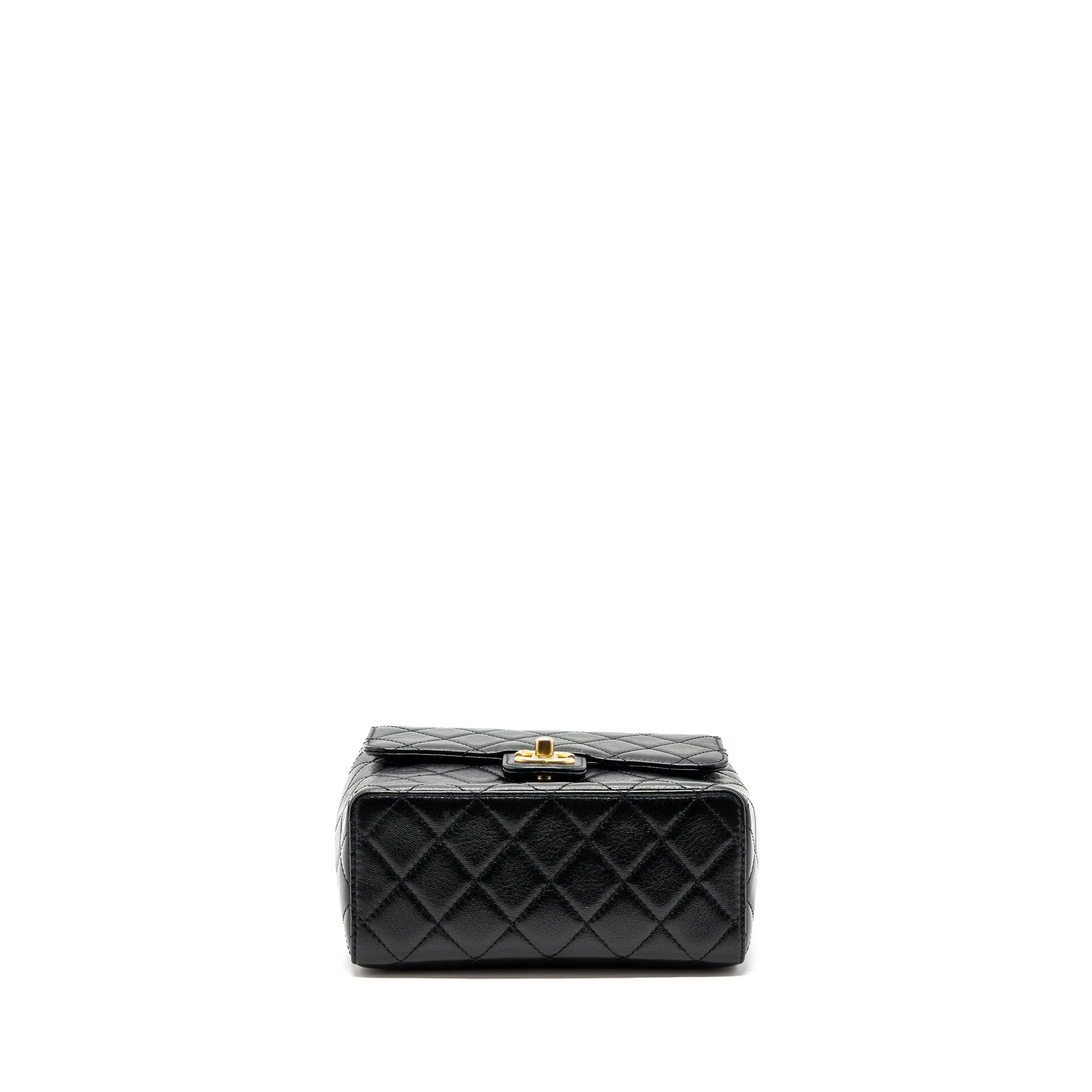 Chanel 22K retro new square large flap bag goatskin black GHW (microchip)