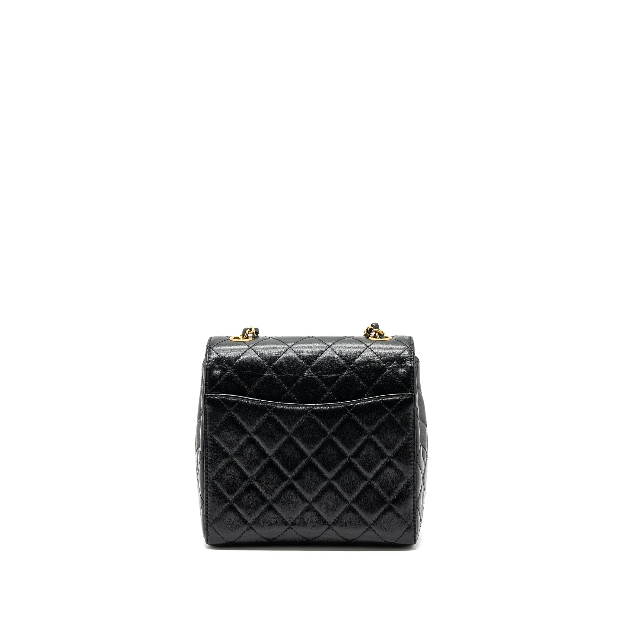 Chanel 22K retro new square large flap bag goatskin black GHW (microchip)