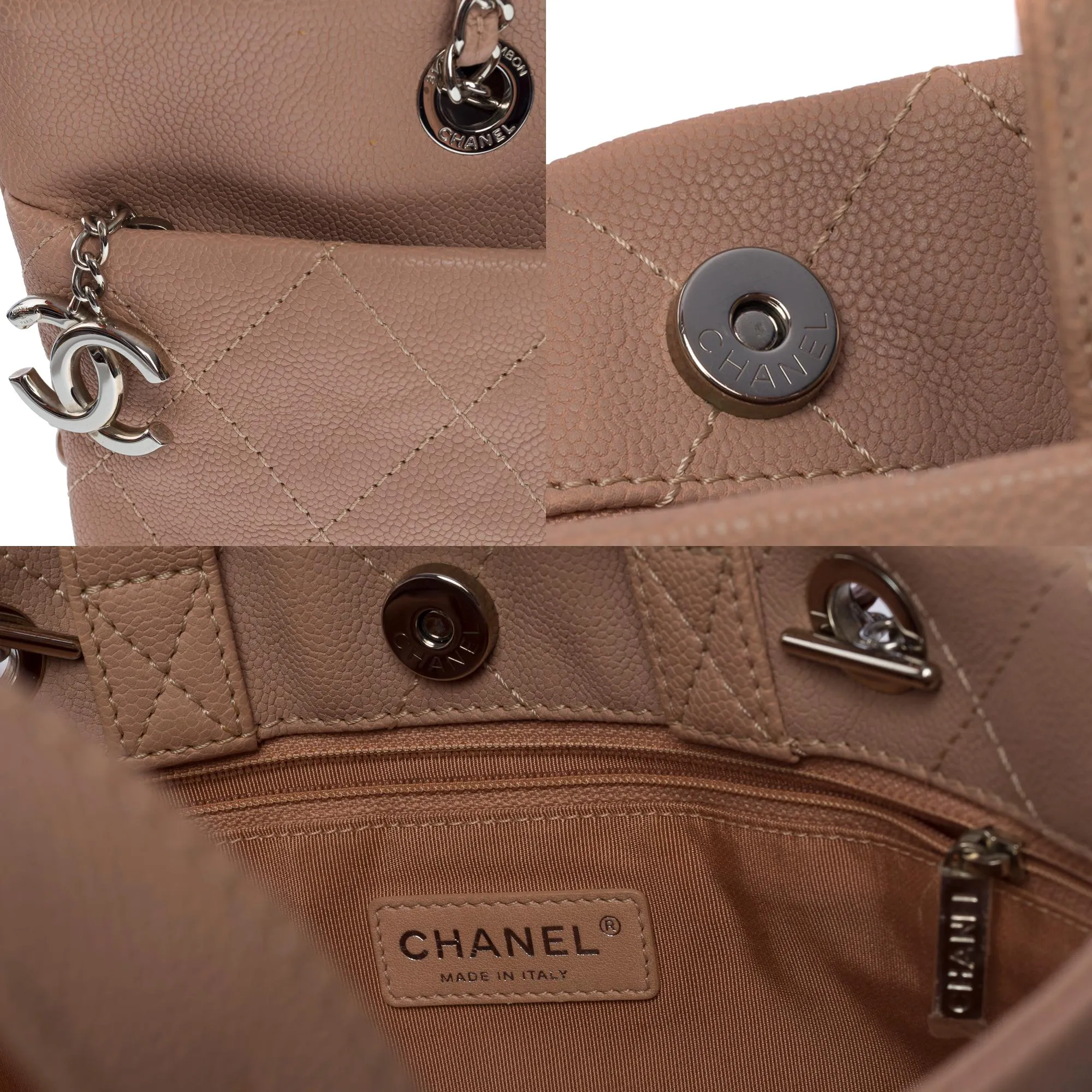 CHANEL Amazing Mini shopping Tote bag in Pink Caviar quilted leather, SHW