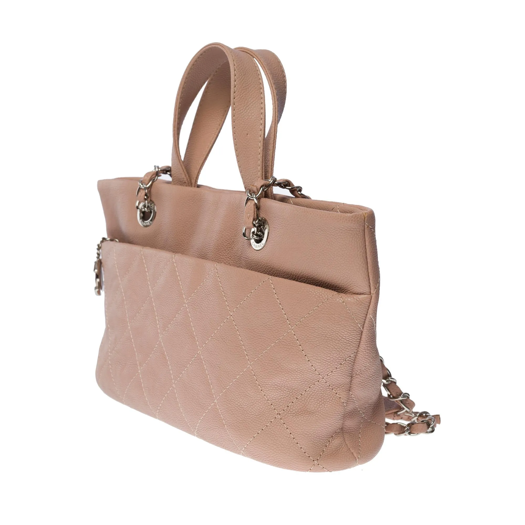 CHANEL Amazing Mini shopping Tote bag in Pink Caviar quilted leather, SHW