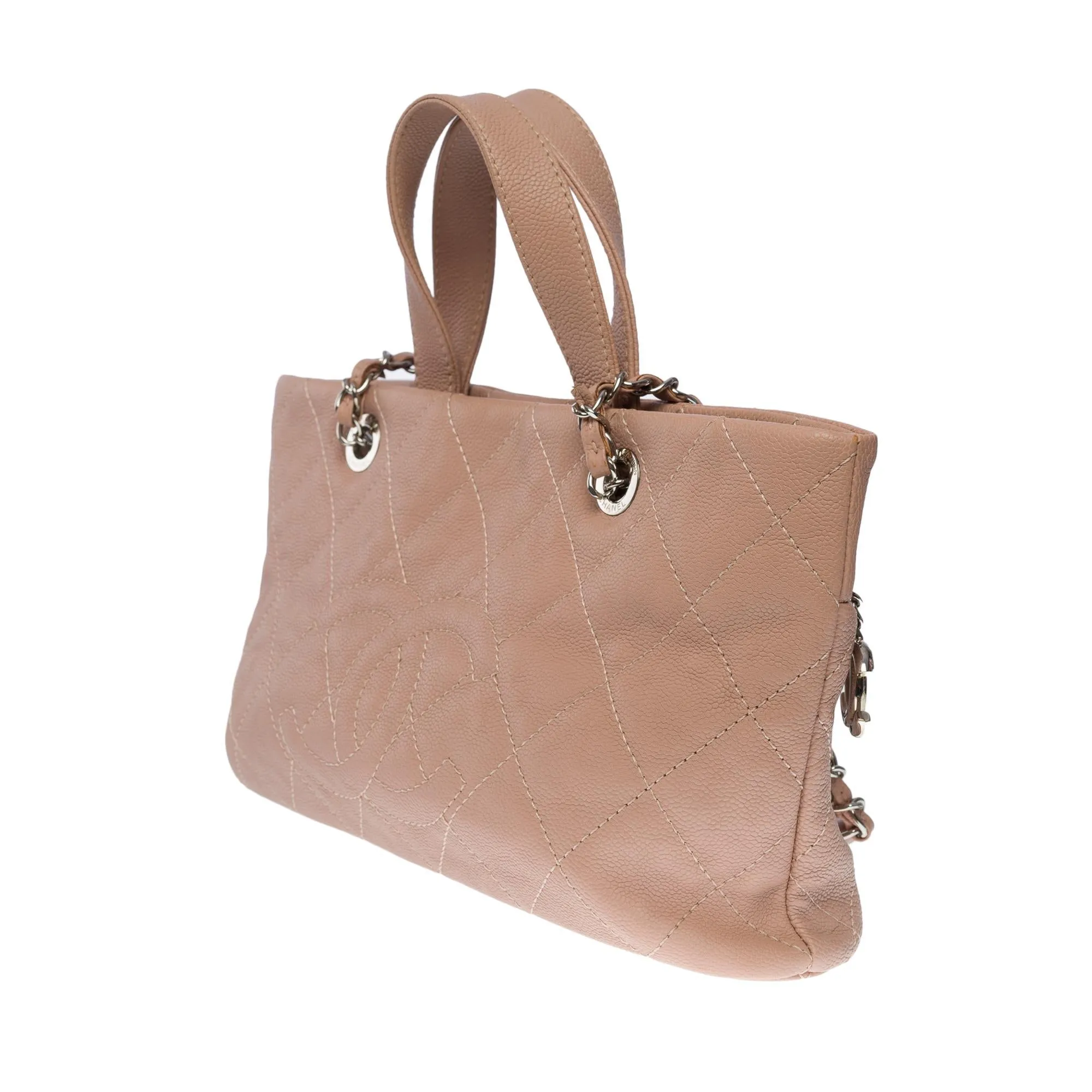 CHANEL Amazing Mini shopping Tote bag in Pink Caviar quilted leather, SHW