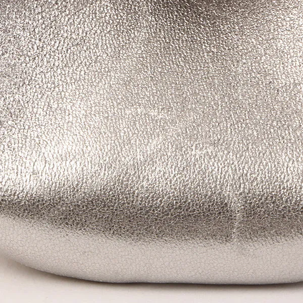 Chanel Around 1997 Made Turn-Lock Metal Clasp Chain Bag Silver
