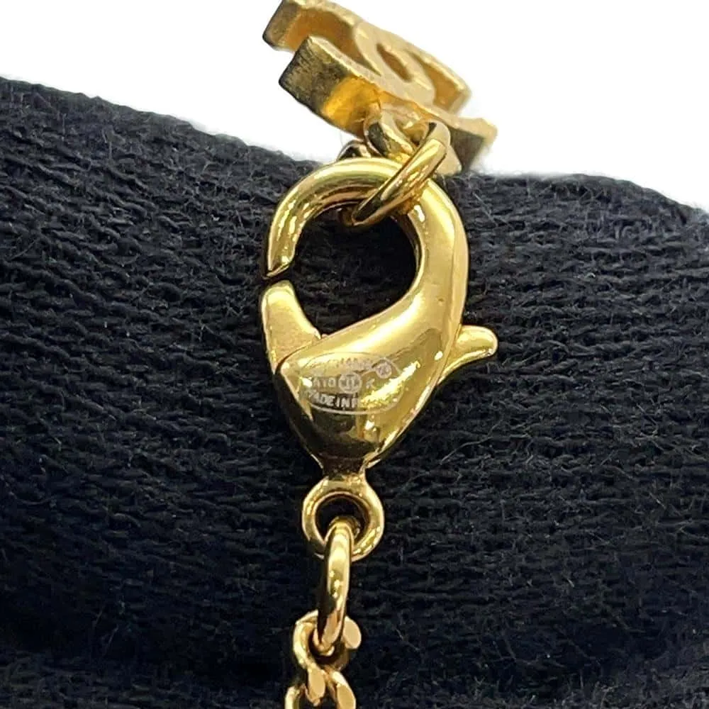 CHANEL Arrow Triangle Swing Necklace Gold AB0263 Metal