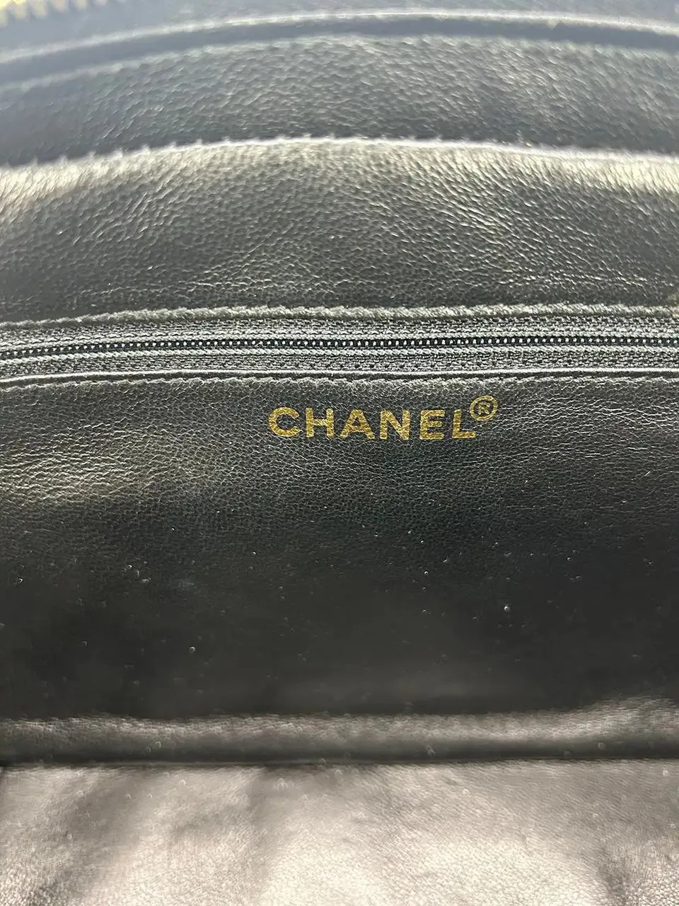Chanel Black Square Quilted East West Chocolate Bar Bag