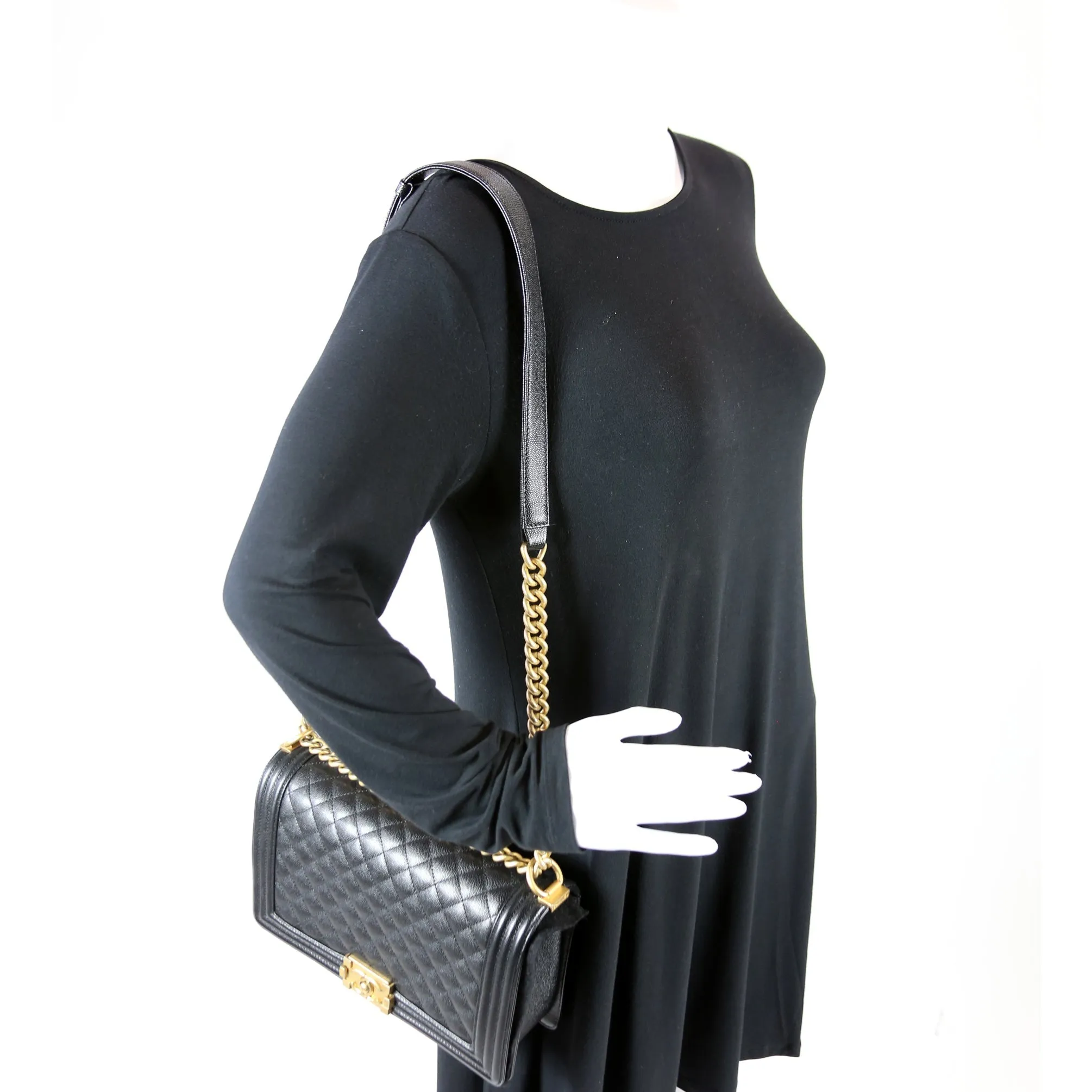 Chanel Boy Flap Medium New Cavier
