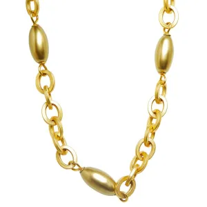 Chanel CC Beaded Chain Necklace  Metal Necklace in Good condition