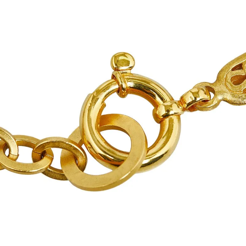 Chanel CC Beaded Chain Necklace  Metal Necklace in Good condition