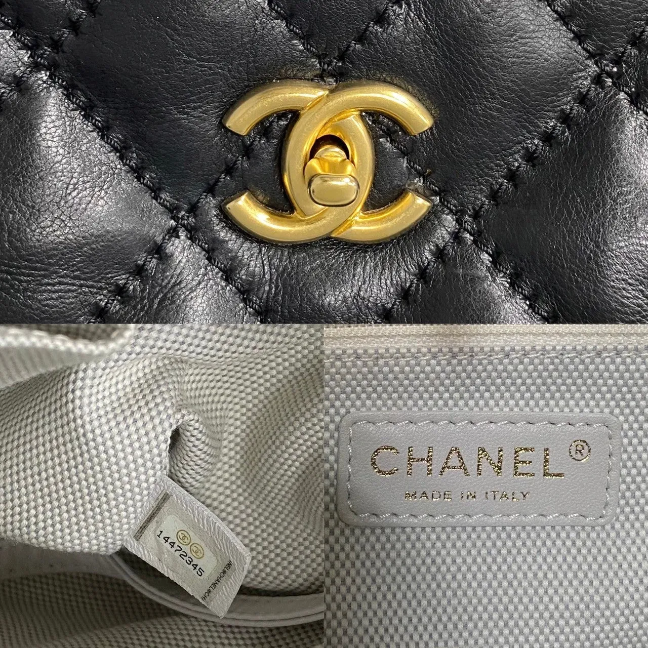 Chanel CC Quilted Retro Chain Tote Leather Tote Bag in Excellent condition