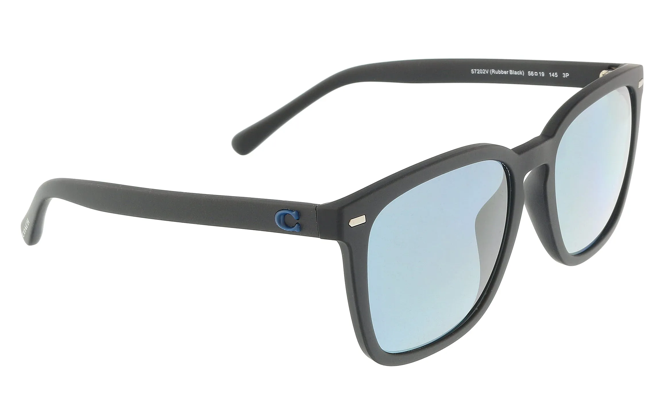 Coach 0HC8354U 57202V Transparent Grey Square Full Rim Sunglasses