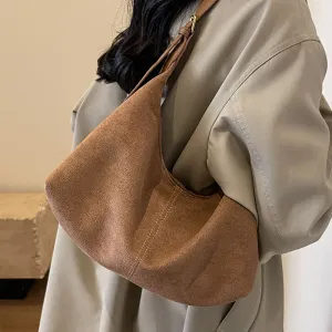 Frosted Vintage Female Large-capacity Crossbody Bag