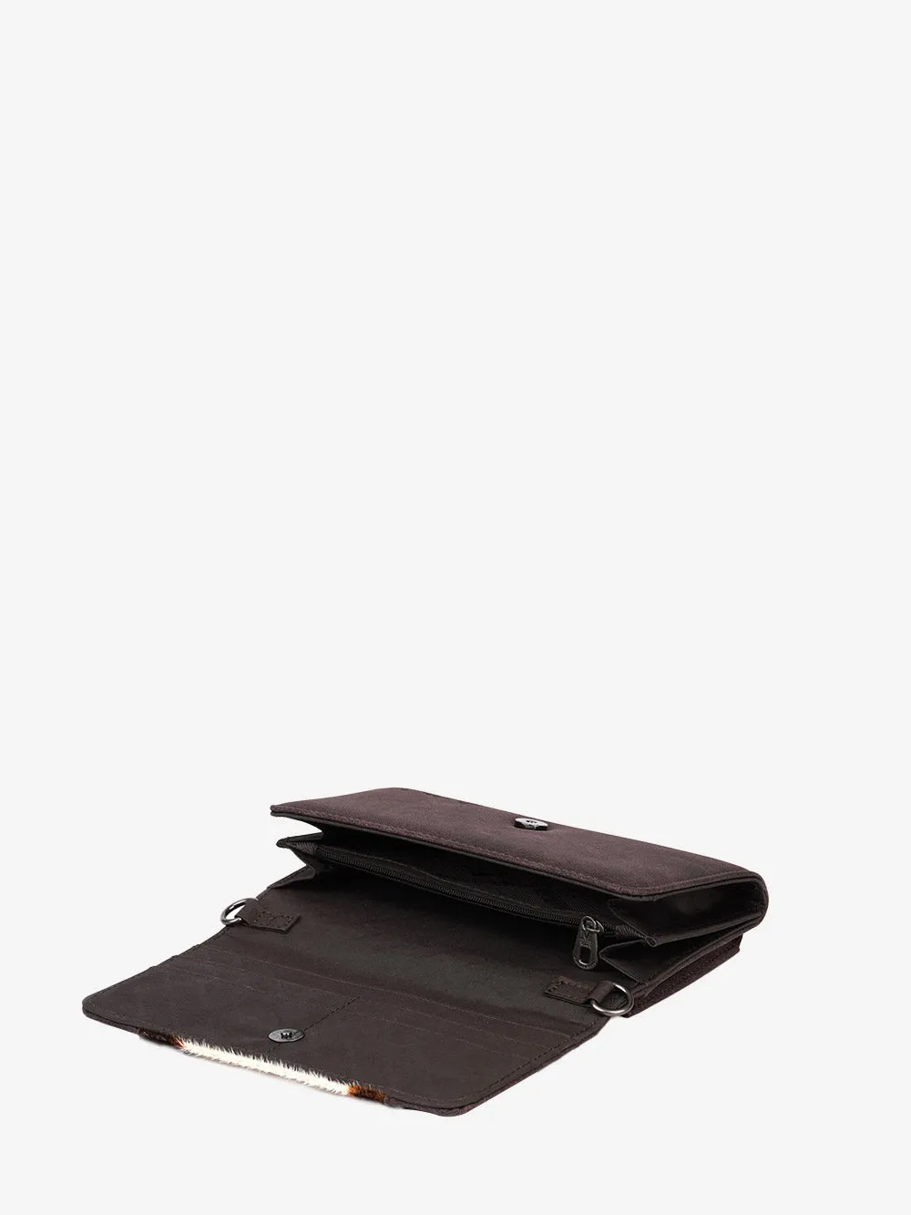 Montana West Hair-On Cowhide Crossbody Wallet