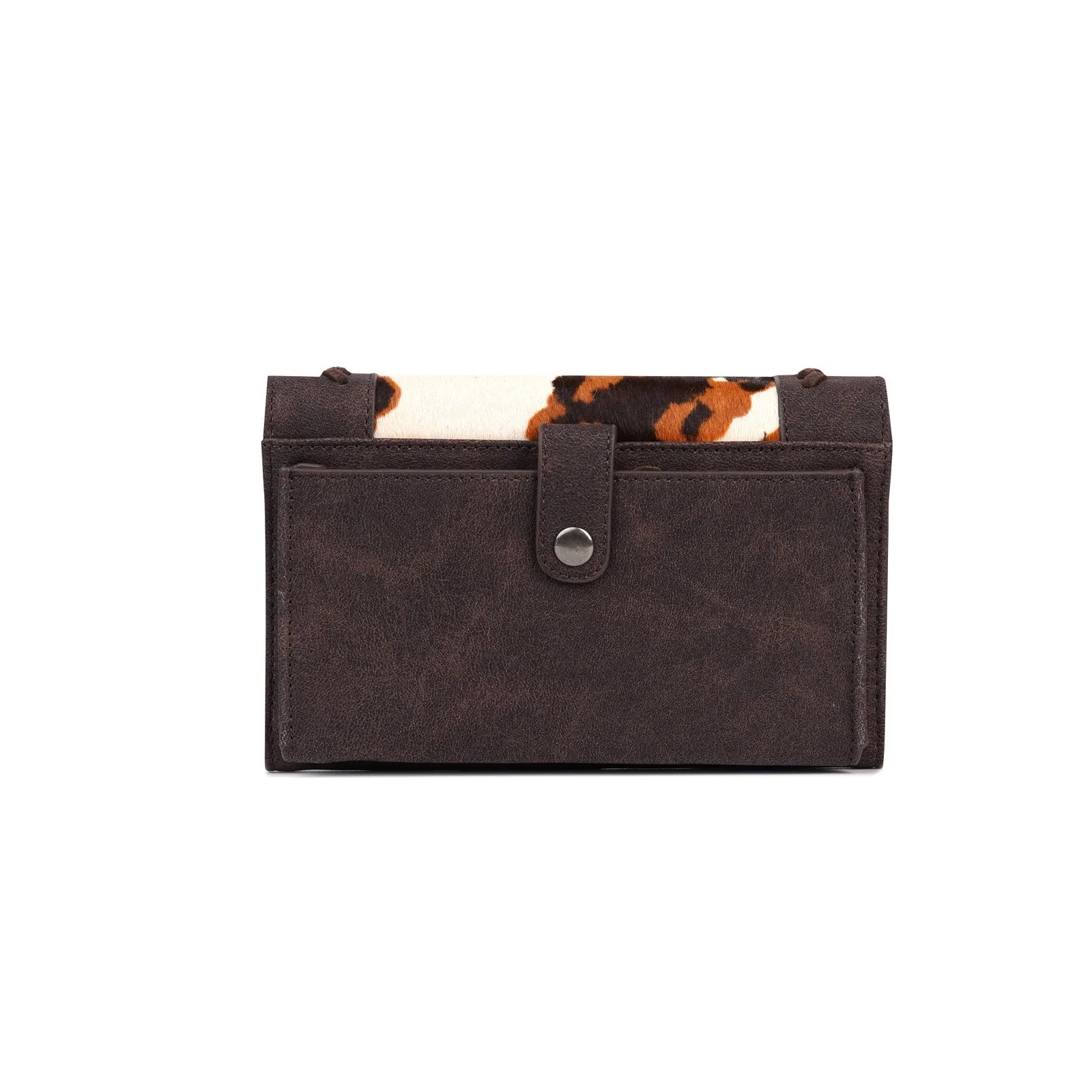 Montana West Hair-On Cowhide Crossbody Wallet