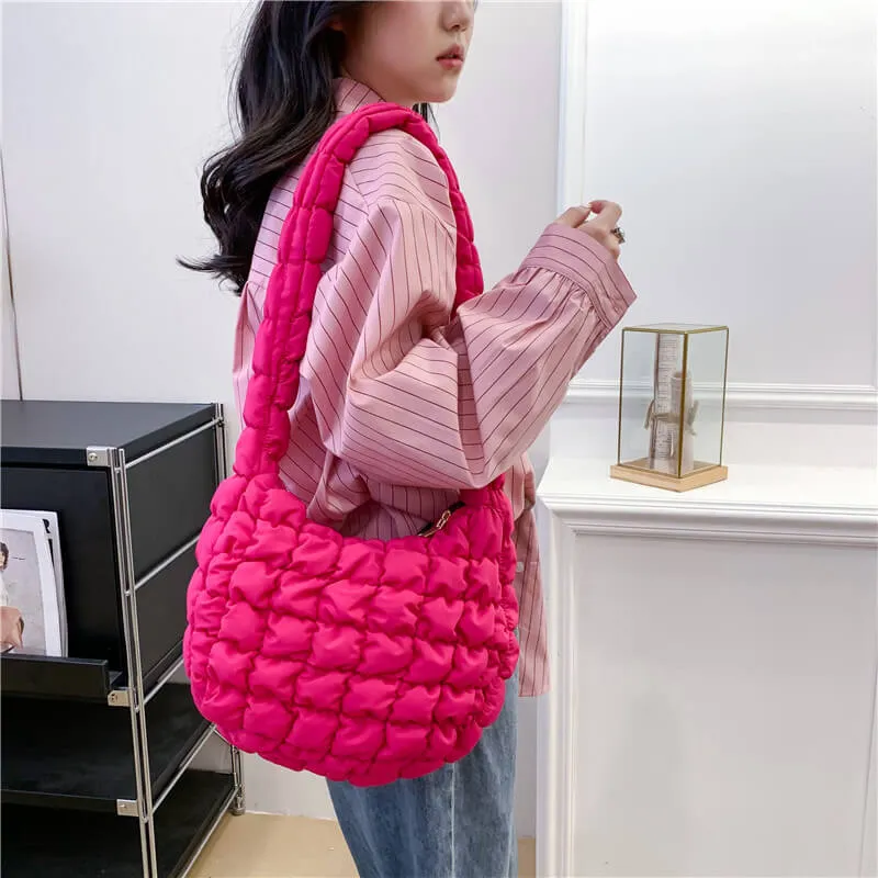 Nylon Puffer Bag Crossbody Bag-Showtown