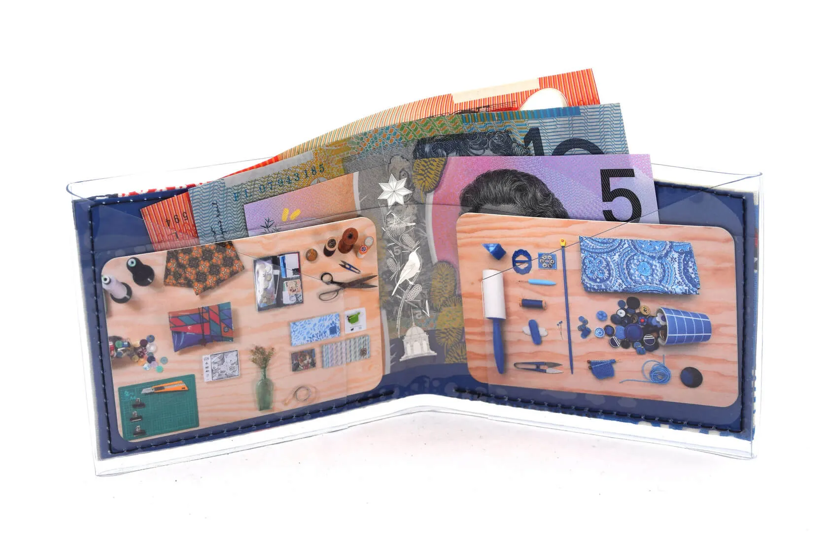 Pocket Wallet - Lucky Cat - Japanese fabric