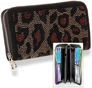 Sparkling Leopard Accordion Wallet