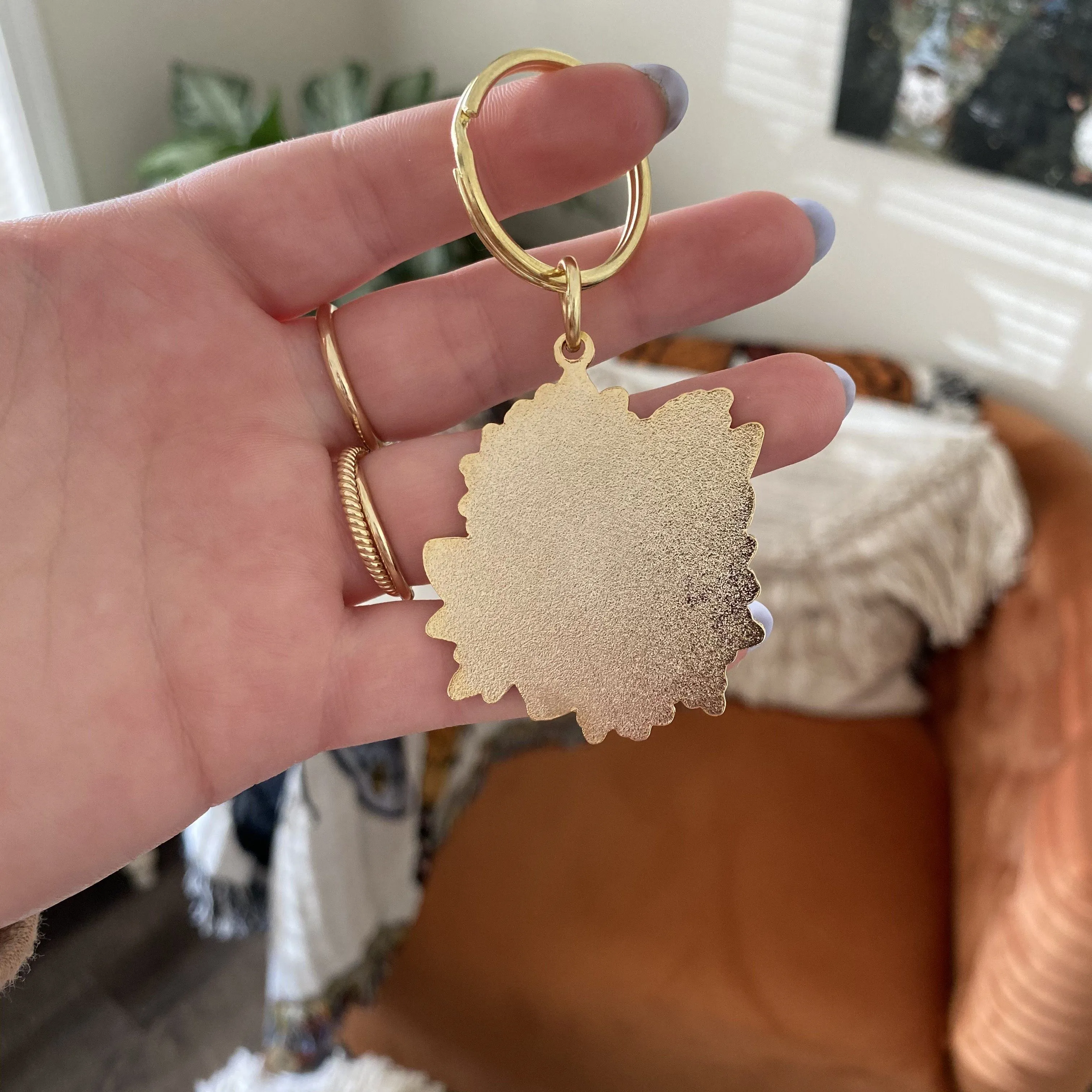 Sunflower Hard Enamel Keychain