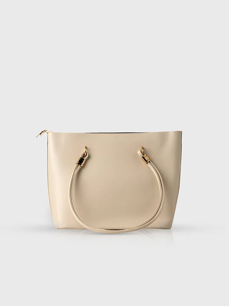 The Legend Tote Bag (White)   Crossbody Mini Bag (Pink)