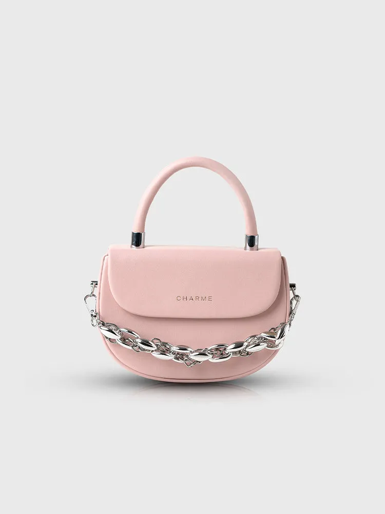 The Legend Tote Bag (White)   Crossbody Mini Bag (Pink)