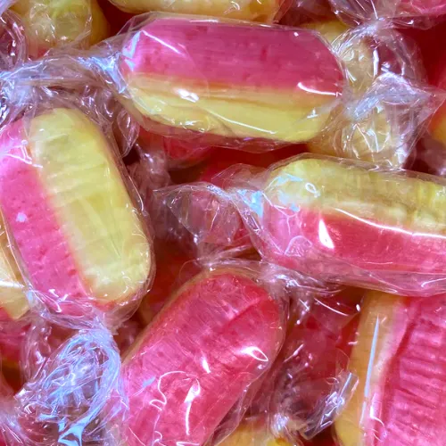 UK Rhubarb and Custard Hard Candy – 200g Bag (Individually Wrapped)