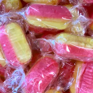 UK Rhubarb and Custard Hard Candy – 200g Bag (Individually Wrapped)
