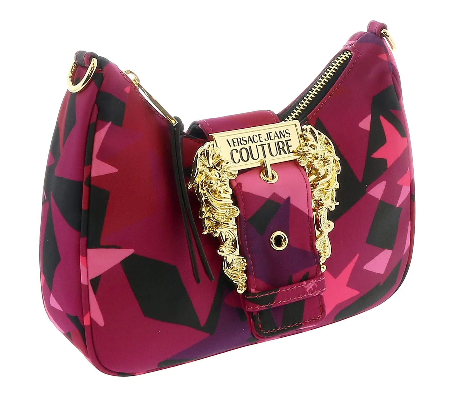 Versace Jeans Couture Crimson/Multi Patterned Hobo Shoulder Bag